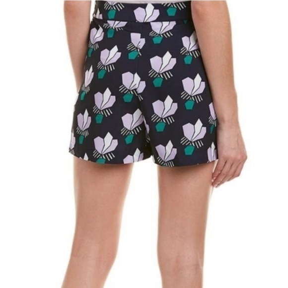 Anthropologie x Mare Mare Blue Lotus Print Floral Flat Chino Mini Shorts Size XS - Picture 13 of 14